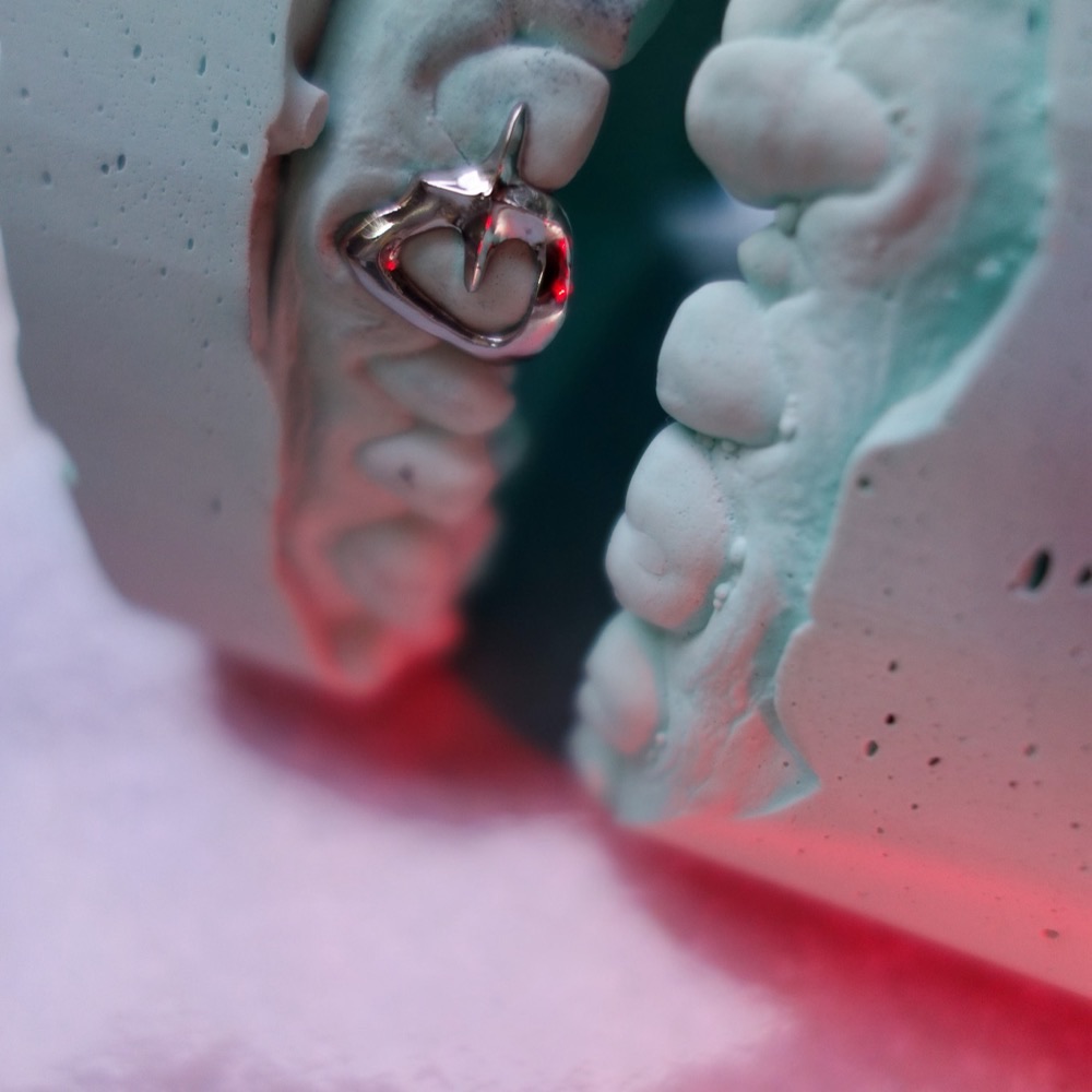 Grillz mit Ornament — handgefertigtes CoCr-Piece